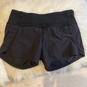 Lululemon black running shorts